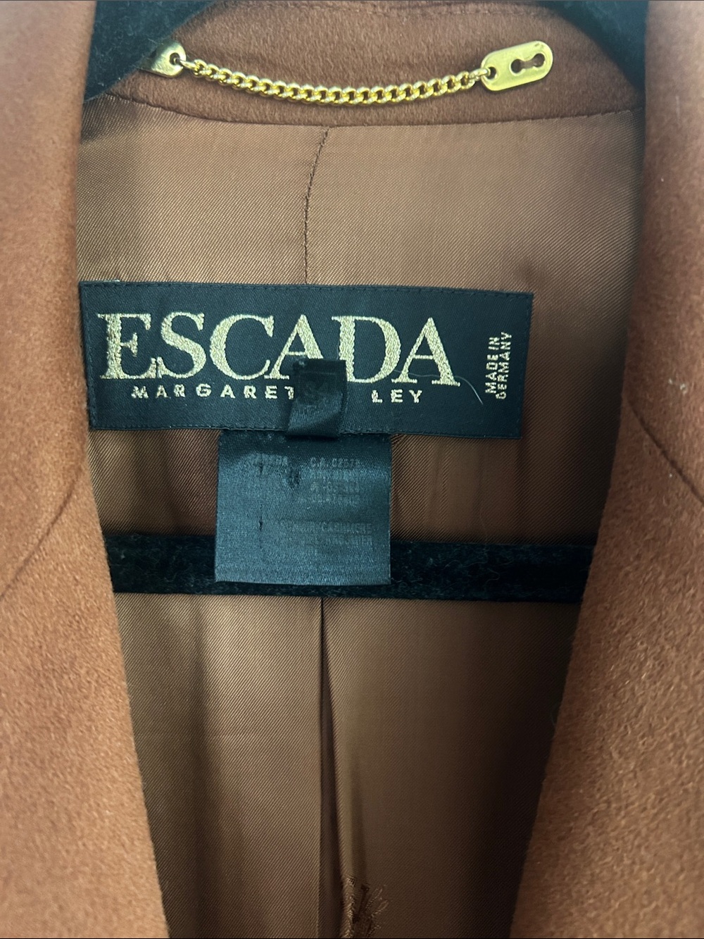 Escada Rust Brown Double-Breasted Blazer Jacket - Picture 3 of 10